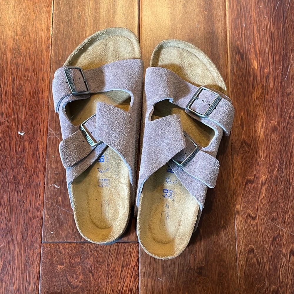Arizona Birkenstock lavendar suede